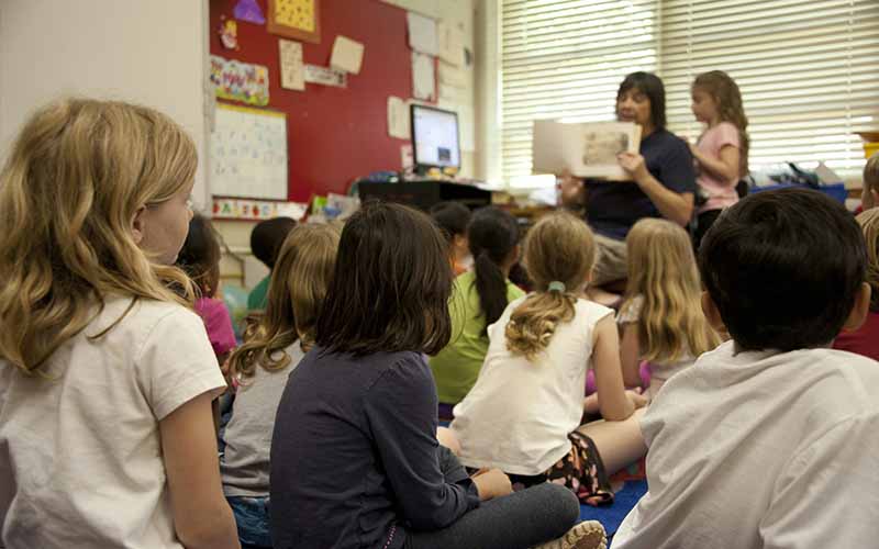 Students learning in classroom